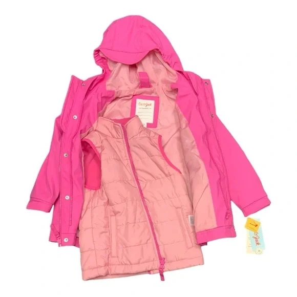 Cat & Jack Girls Pink 2 piece jacket - Picture 4 of 4